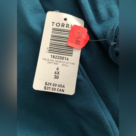 Torrid sizes 6 Foxy Cutout One Shoulder Top NWT - Picture 7 of 8